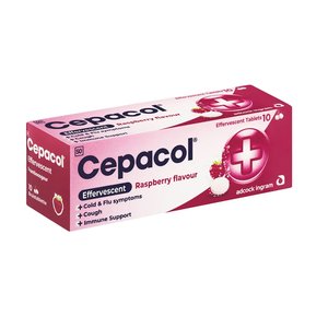 CEPACOL EFF TABLETS RASPBERRY 10