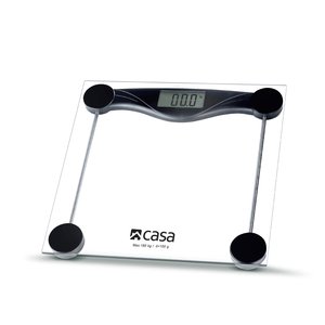 CASA DIGITAL CLEAR GLASS BATHROOM SCALE