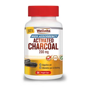 WELLVITA ACTIVATED CHARCOAL 30 CAPS