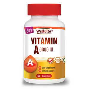 WELLVITA VITAMIN A 5000IU 60 CAPS