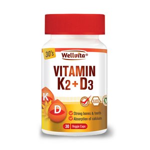 WELLVITA VITAMIN K2 & D3 30 CAPS