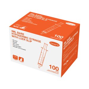 SYRI 5ML BARE 3P L/SLIP BLISTER 100~