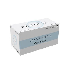 DENTAL NEEDLE PRECISE 30G x 25MM 100~