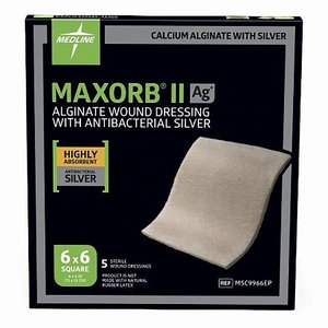 MAXORB II SILVER ALGINATE 15X15CM 5~
