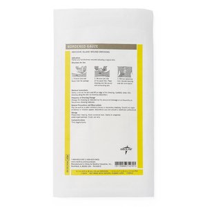GAUZE STR BORDERED ADH ISL 7.5X15CM 15~