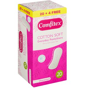 COMFITEX PANTYLINERS 20+4 FREE UNSCENTED