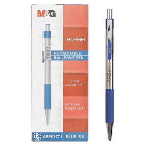 M&G CLICK BALLPEN BLUE 0.7MM 01771 X12~