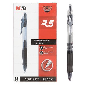 M&G CLICK BALLPEN BLACK 0.7MM 01771 X12~