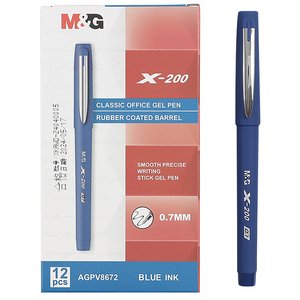 M&G GEL PEN X-200 BLUE 0.7MM V8672 X12~