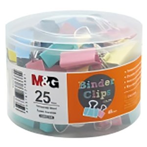 M&G COLORUL BINDER CLIP 25MM X 48