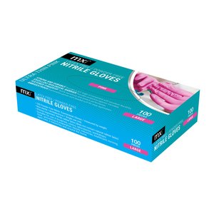 GLOVE EXAM PINK NITRILE MX LARGE 100~