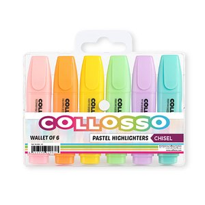 COLLOSSO PASTEL HIGHLIGHTERS WALLET 6