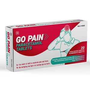 GO PAIN PARACETAMOL TABLETS 20