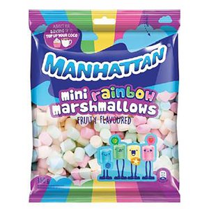 MANHATTAN MINI RAINBOW MARSHMALLOWS 150G