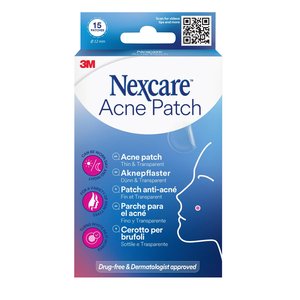 NEXCARE THIN & TRANS ACNE PATCH 15X12MM