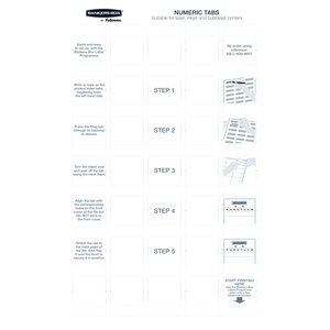 BANKERS BOX-NUMERIC TABS 240 PACK WHITE