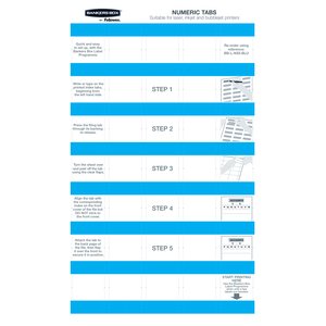BANKERS BOX-NUMERICAL TABS 240 PACK BLUE