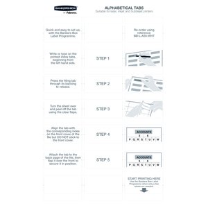 BANKERS BOX- ALPHABETICAL TABS 144 WHITE