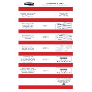 BANKERS BOX - ALPHABETICAL TABS 144 RED