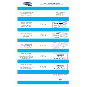 BANKERS BOX-ALPHABETICAL TABS 144 BLUE