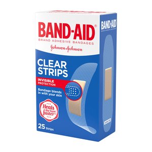 BAND AID CLEAR STRIPS 25