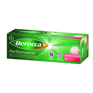 BEROCCA PERFORMANCE TROPICAL EFF TAB 10