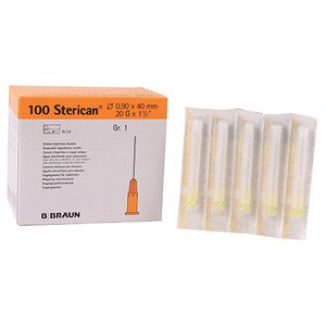 NEEDLE 20GX40MM STERICAN YELLOW 100~