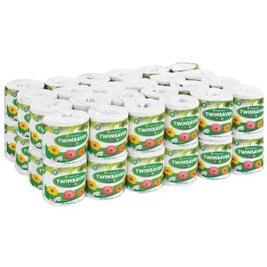 TOILET PAPER TWINSAVER 1PLY 48 ROLLS ~