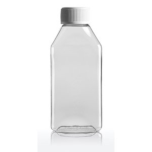 PLAS BOTTLE 100ML RECT CLEAR SCREW C 100