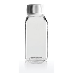 PLAS BOTTLE 50ML RECT CLEAR SCREW CA 100