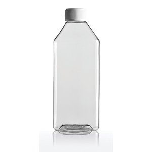 PLAS BOTTLE 200ML RECT CLEAR SCREW C 100