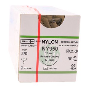 SUT ETH NYL 3/0 18MM RC 45CM NY950 12