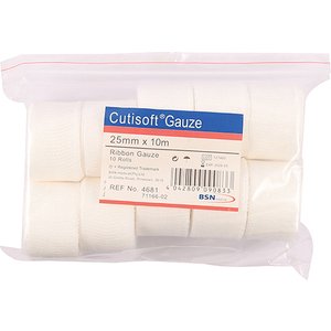 RIBBON GAUZE CUTISOFT 25MMX10M NS 10s