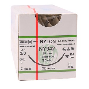 SUT ETH NYL 2/0 RC 45MM 100CM NY942 12~