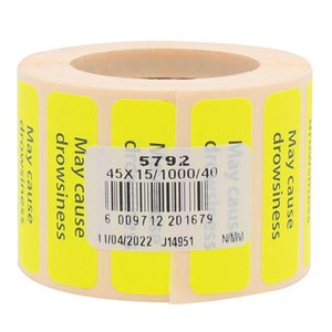 LABEL -MAY CAUSE DROWSINESS- 1000s