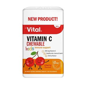 VITAL KIDS VIT C CHEW CHERRY TABS 90