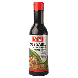 VITAL SOY SAUCE GARLIC GINGER 250ML
