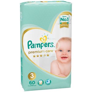 PAMPERS PREMIUM CARE MIDI 60 NO3 4-9KG