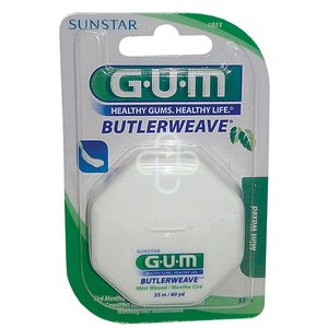 GUM DENTAL FLOSS WEAVE WAXED MINT 1