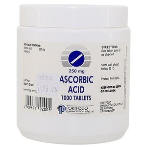 ASCORBIC ACID 250MG TABS 1000 PORTFOLIO