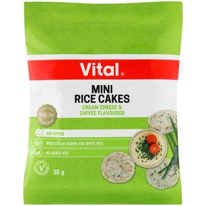 VITAL MINI RICE CAKES CRM CHEES&CHIV 30G