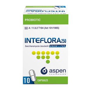 INTEFLORA 250MG CAP 10