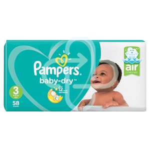PAMPERS ACT BABY MIDI 58 NO3  4-9KG VP