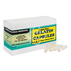 EMPTY GELATINE CAPS SIZE 0 A WHITE 150