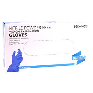 GLOVE EXAM NITRILE PF SACLIN MEDIUM 100~