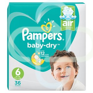 PAMPERS ACT BABY XL 36 NO6  15+KG VP