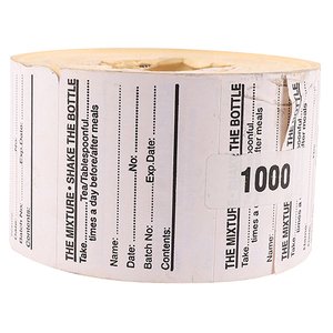 LABELS ROLL MIX DR -SHAKE BOTTLE- 1000's