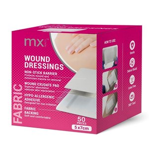 WOUND DRESSING MX FABRIC 5X7CM 50 ~