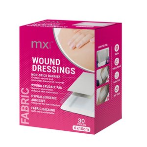 WOUND DRESSING MX FABRIC 6X10CM 30 ~