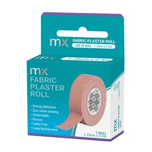 PLASTER FABRIC ROLL MX 1.25CMX2.5M 1